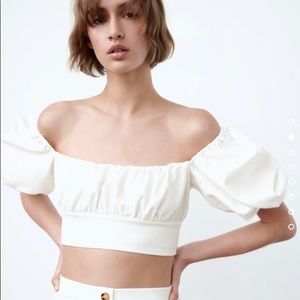 Zara Open Back Crop Top